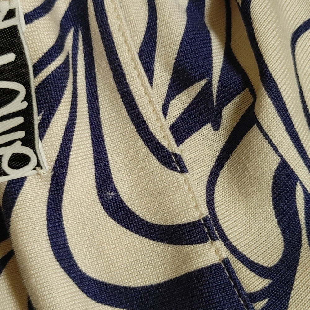 Vintage DVF Saihana Silk Dress Blue & Off-White Size 6/8 - Picture 9 of 16